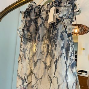 Ulla Johnson sheer abstract top, size 8